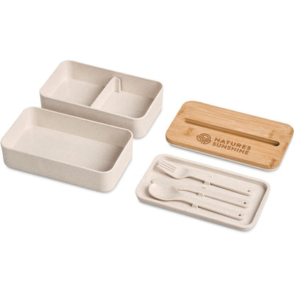 Okiyo Dura Wheat Straw Lunch Box & Phone Stand