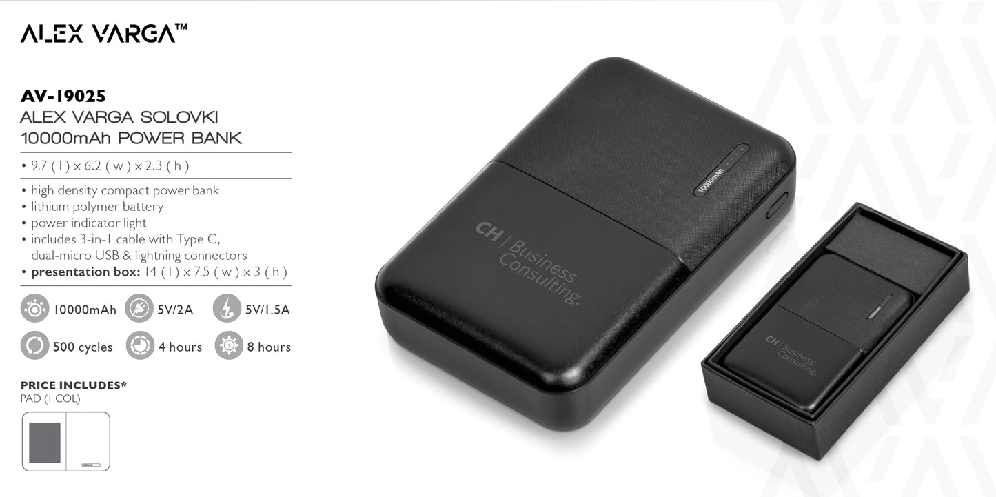 Alex Varga Solovki Power Bank - 10,000mAh