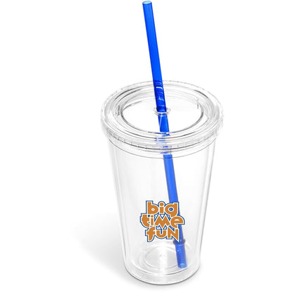 Malibu Double-Wall Frosted Straw Tumbler