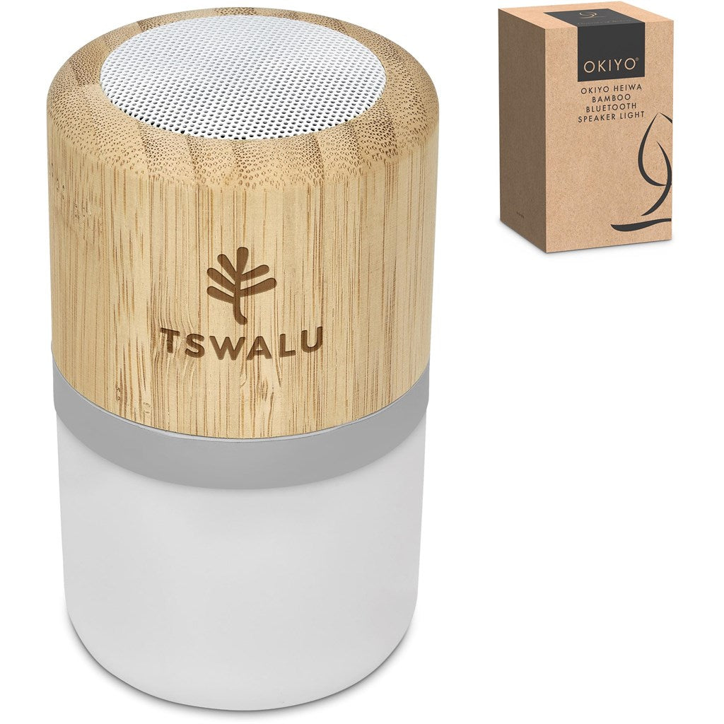 Okiyo Heiwa Bamboo Bluetooth Speaker & Night Light