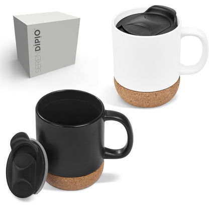 Serendipio Sienna Cork & Ceramic Coffee Mug - 340ml