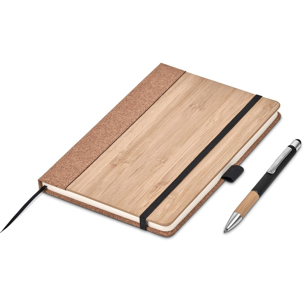 Okiyo Eri Bamboo & Cork Notebook & Pen Set