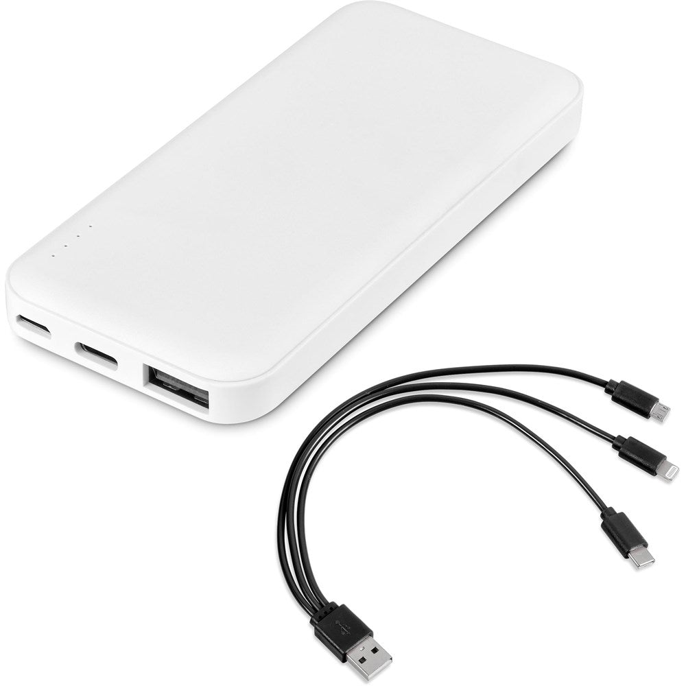 Kingpin White 10 Compact Power Bank – 10,000mAh