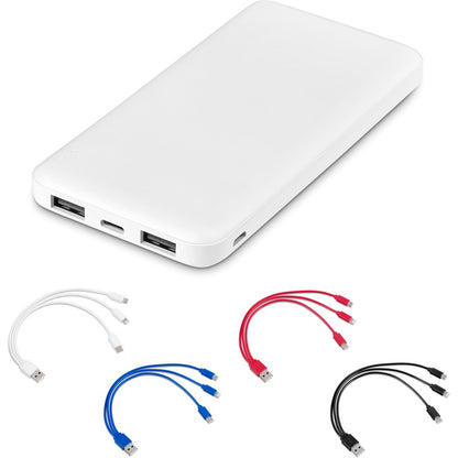 Kingpin White 10 Compact Power Bank – 10,000mAh